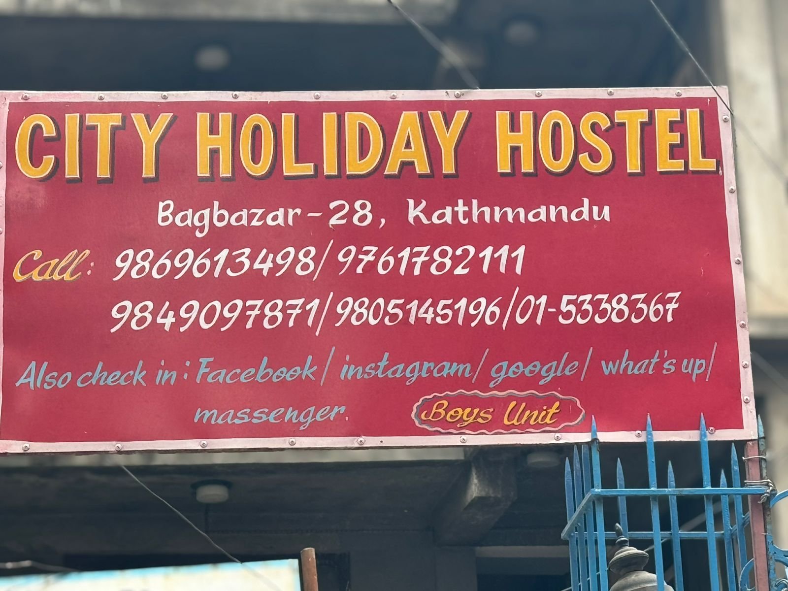 City Holiday  Boys Hostel